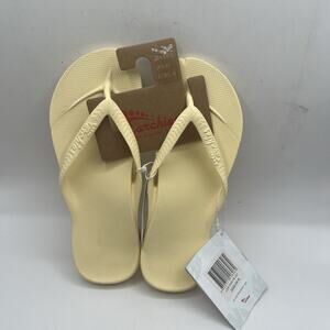 Archies Flip Flop Sandal Unisex Sz M 6 W 7 Light Yellow Arch Support NWT